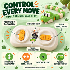 Snake remote control buttons: forward and backward, turn left and right, indicator light, power and sound switch — 11