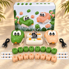 Battle Set box with green and cream RC magnetic snakes, two remotes, 14 magnetic blocks, USB-C cables and number stickers — 1